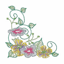 Flower Corner embroidered shirts by ZazzleEmbroidery Flower Corner embroidered shirts