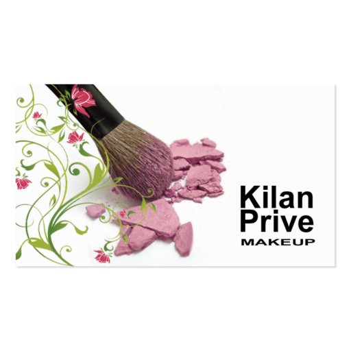 "Flower Cosmetics" - Makeup Artist, Cosmetologist Business Card Template