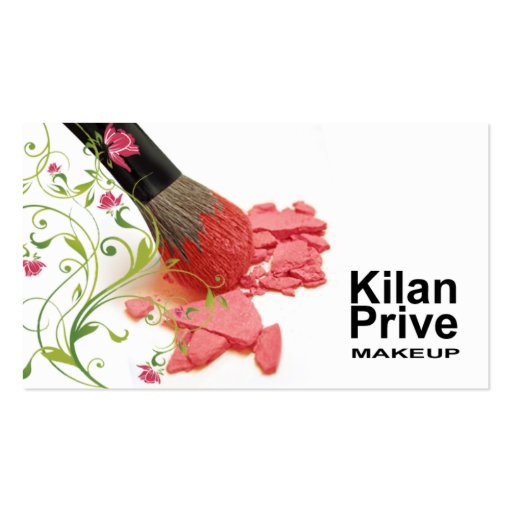 "Flower Cosmetics" - Makeup Artist, Cosmetologist Business Card (front side)