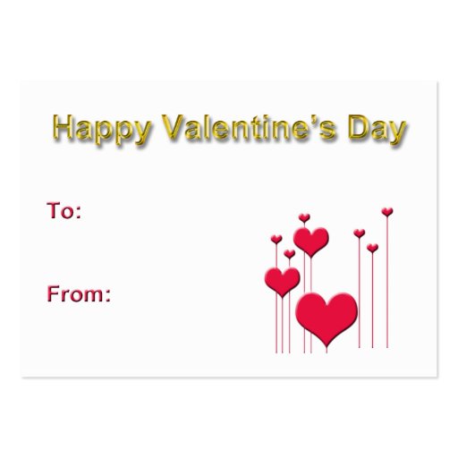 Flower Cow Valentine Cards to Hand Out for Kids Business Card Templates (back side)