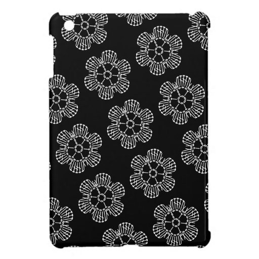 Flower Crochet Chart Pattern (Black & White Tiled) Case ...