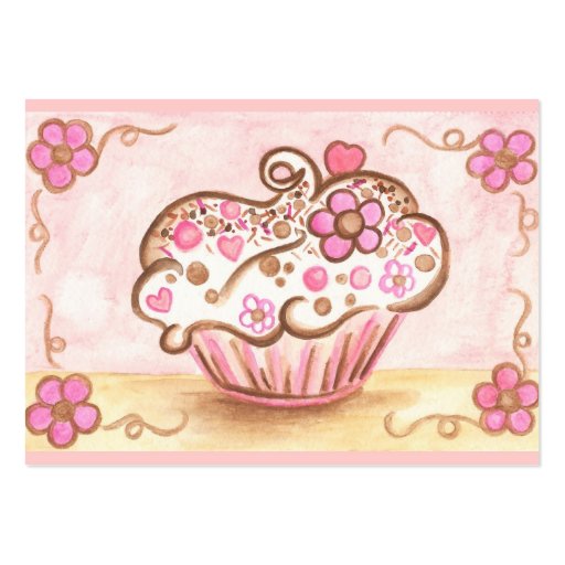 Flower Cupcake Business Card (front side)