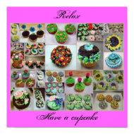 flower cupcakes, Relax, Have a cupcake print