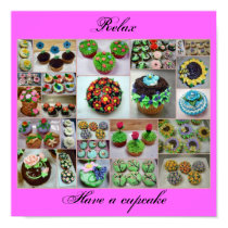 flower cupcakes, Relax, Have a cupcake Posters