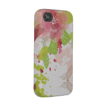 Flower Decor 16 Case-Mate Case Tough Iphone 4 Cases