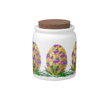 Flower Decorated Egg Candy Dishes
