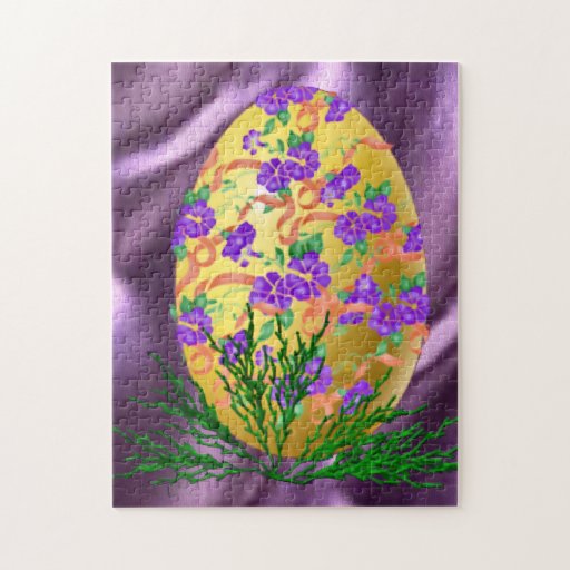 Flower Decorated Egg Jigsaw Puzzle