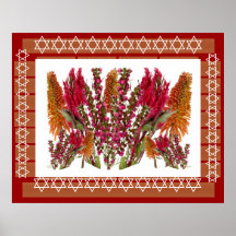 FLOWER Decorations : Boronia Lipstick Poker Torch Print