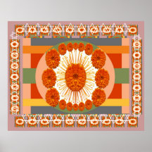 FLOWER Decorations : MARIGOLD Fine Pattern Print