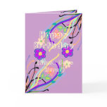 Flower Design Birthday Card