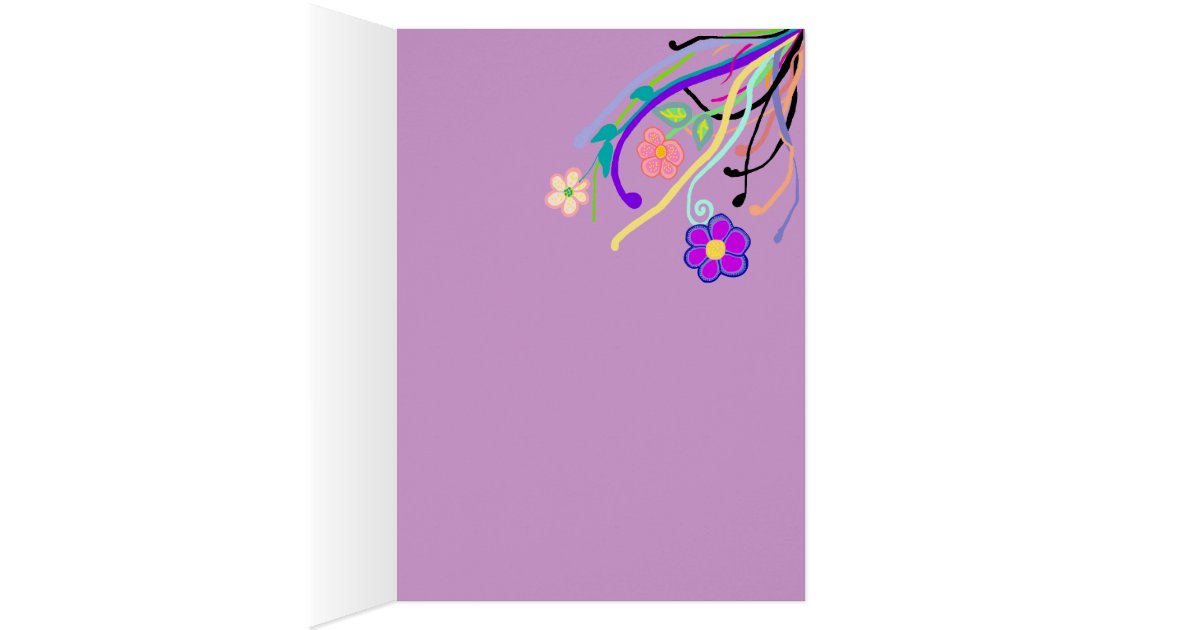 Flower Design Birthday Card Zazzle