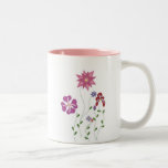flower design coffee mug