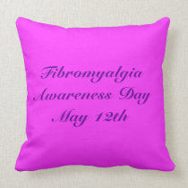 Flower Design Fibromyalgia Awareness Pillow pillows