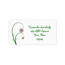 Flower Design Label labels