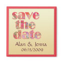 Flower design save the date magnet