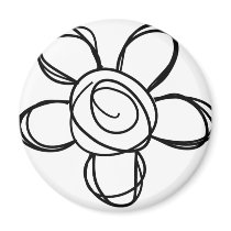 Flower Doodle magnets by Designsbyme Flower Doodle magnets