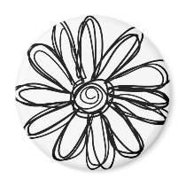 Flower Doodle magnets by Designsbyme Flower Doodle magnets