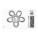 Flower Doodle Postage Stamps