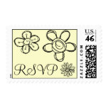 Flower Doodle RSVP Stamps