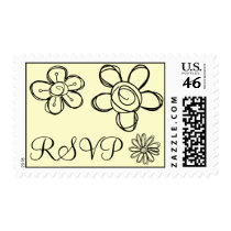 Flower Doodle RSVP stamps