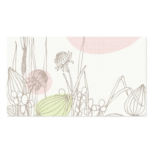 flower drawn business cards (back side)