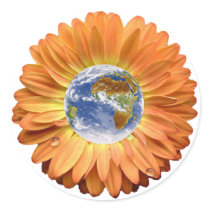 Flower Earth design! stickers by angeria Flower Earth design! stickers