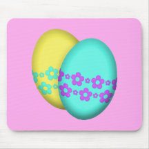 Flower Easter Egg Duo Mousepad
