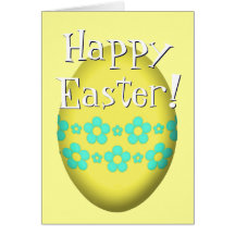 Flower Easter Egg (Yellow) Card