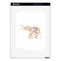 Flower Elephant Decal For iPad 2
