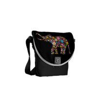Flower Elephant Messenger Bag