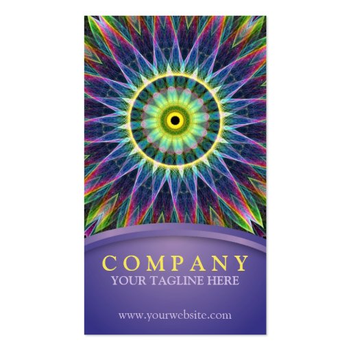 Flower Eye Mandala Business Card Templates (front side)