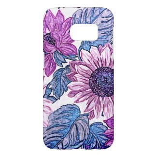 Flower Fabric PrintSamsung Galaxy S7, Barely There Samsung Galaxy S7 Case