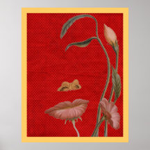 Flower Face Illusion Print on Canvas 24x30