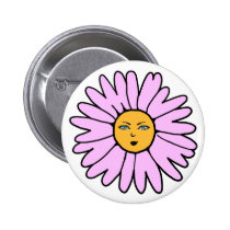 Flower Face pink buttons