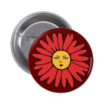 Flower Face red buttons