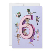 Flower fairies 6th Birthday Party invitation