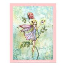 Flower Fairy Bunny  Poster Print