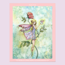Flower Fairy Bunny  Poster Print