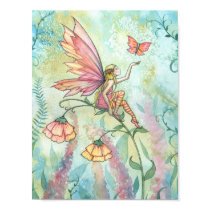 Flower Fairy Butterfly Art Poster Print