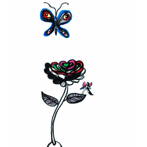 Flower Fairy Butterfly Tonal Stripe T-shirt shirt