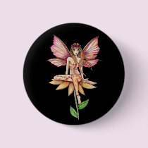 Flower Fairy Button Pin