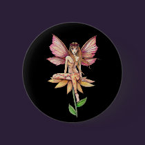 Flower Fairy Button Pin buttons