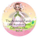 Flower Fairy Design 3 Return Address Labels Sticker