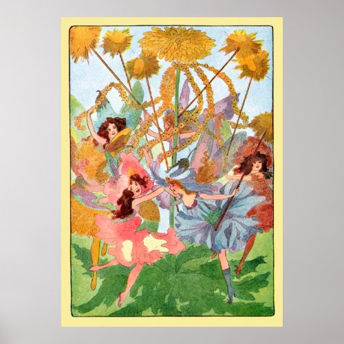 Flower Fairy Play Poster Print print