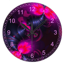 Flower Fairy – Rose and Magenta Ribbons wall clocks