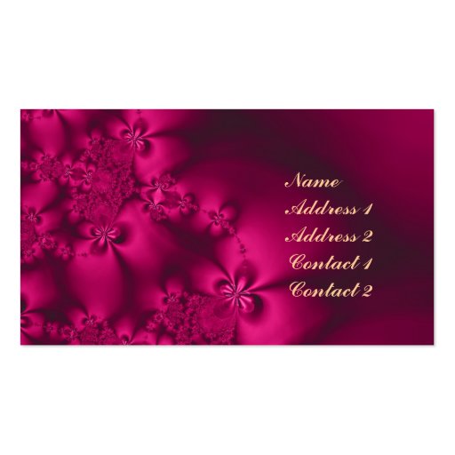 Flower, fantasy world profile business card (front side)