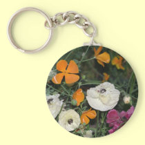 Flower field keychains