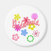 Flower Filled Bridesmaid Products Refrigerator Magnet