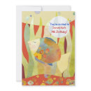 Flower Fish Kids Birthday Party Invitation invitation