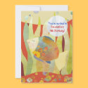 Flower Fish Kids Birthday Party Invitation